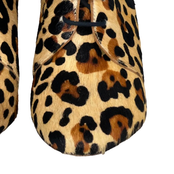 Kate Spade Roger Calf Hair Leather Bootie Size 8.5M Leopard Animal Print Cheetah - Picture 8 of 16